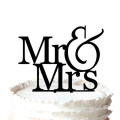 Romántico Mr &amp; Mrs Silhouette Wedding Cake Topper